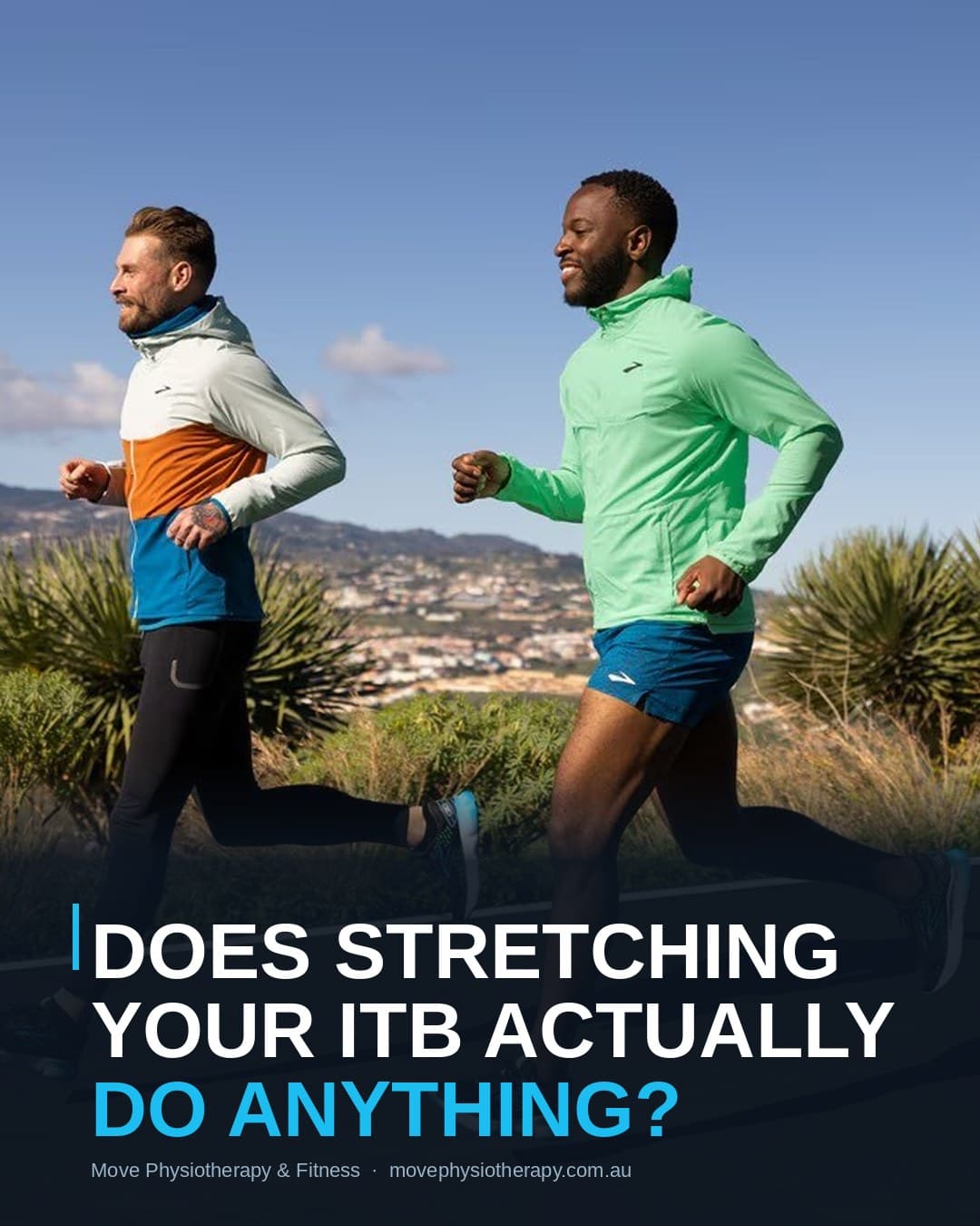 Runner holding the side of the knee — IT band syndrome